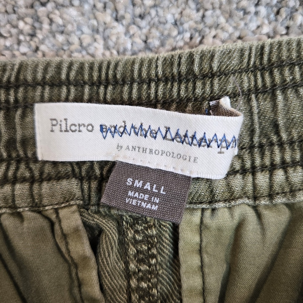 Pilcro Letterpress Anthropologie Mini Skirt Size S Olive Green Casual Coastal - Picture 2 of 7
